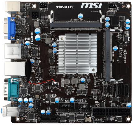 Материнская плата MSI N3050I ECO с процессором Intel 2xDDR3 1xPCI-E 1x 2 mini-ITX Retail