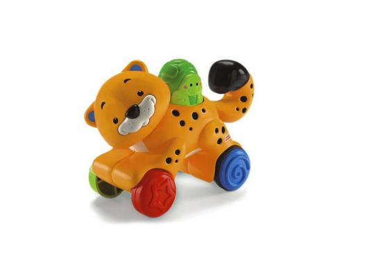 Интерактивная игрушка Fisher Price Веселые животные на колесиках с сюрпризом "Гепард" от 1 года оранжевый N8162
