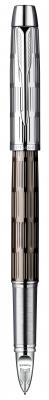 Ручка 5й пишущий узел Parker IM Premium F522 Twin Chiselled чернила черные корпус серебристый S0976070