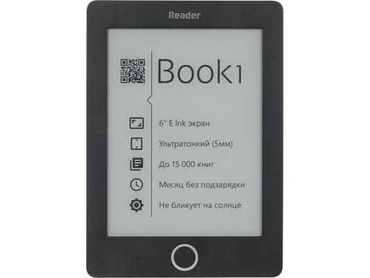 Электронная книга Reader Book 1 6&quot; E-ink Pearl 800x600 256Mb 4Gb черный RB1-BK-RU