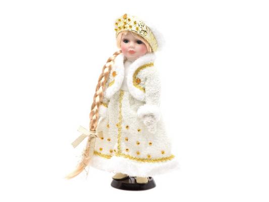 Кукла Angel Collection Снегурочка в золотом Новогодняя сказка 30.5 см фарфоровая 972030