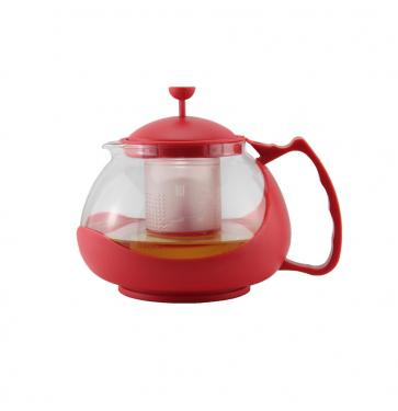 Чайник заварочный Zeidan Z-4105 красный 0.8 л пластик/стекло