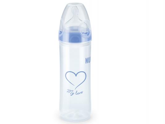 Бутылочка для кормления NUK First Choice New Classic с соской силиконовая М р.2 голубой 250 мл с 6 месяцев 10741625