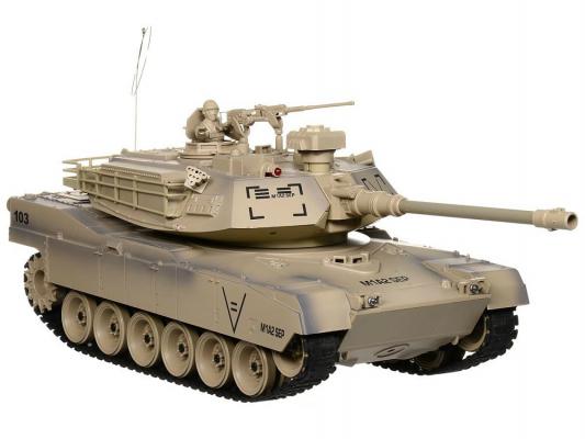 Танк на радиоуправлении Пламенный Мотор Abrams М1А2 (США) 1:18 пластик от 8 лет коричневый 87560