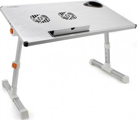 Столик для ноутбука до 17" Crown CMLS-101 алюминий/пластик
