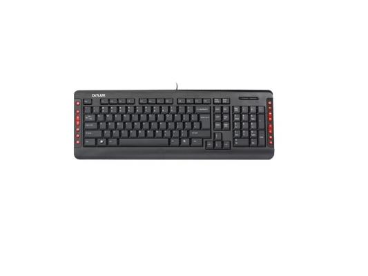 Клавиатура Delux K5015 черно-серебристый PS/2