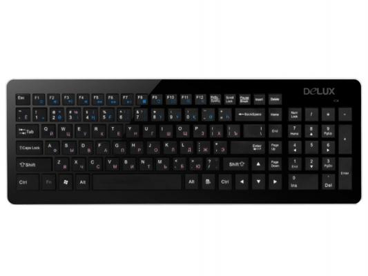 Клавиатура Delux ОМ-01 USB черный