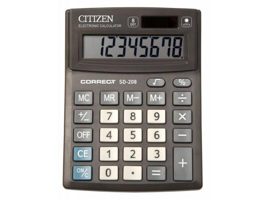 Калькулятор Citizen Correct SD-208 8-разрядный черный