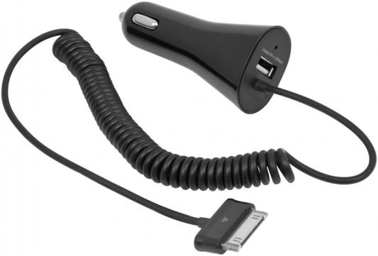 Автомобильное зарядное устройство Defender SAM-01 USB 30-pin Apple 1A черный 83518