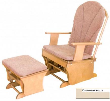 Кресло-качалка с подставкой для ног Красная Звезда С254 (слоновая кость)