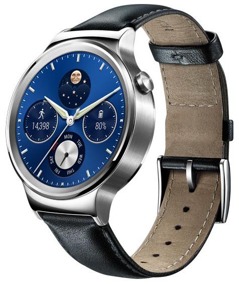 Смарт-часы Huawei Watch Classic Leather Mercury-G00 Stainless Steel серебристые 55020700 092116