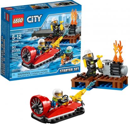 Конструктор LEGO City Набор для начинающих: Пожарная охрана 90 элементов 60106