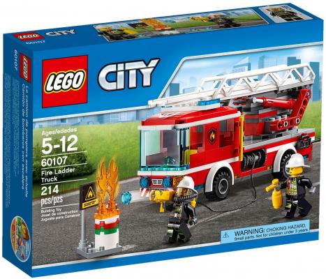 Конструктор LEGO City Пожарный автомобиль с лестницей 214 элементов 60107