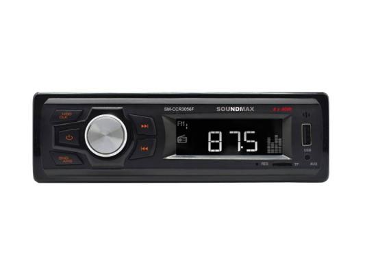 Автомагнитола Soundmax SM-CCR3056F USB MP3 microSD 1DIN 4x40Вт черный