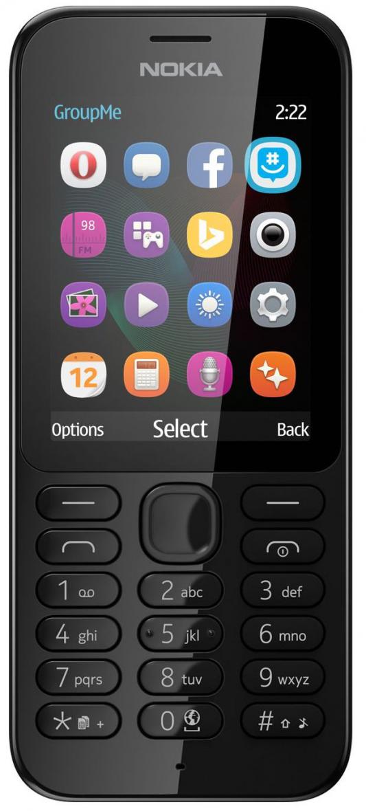 Мобильный телефон NOKIA 222 Dual Sim черный (A00026178)