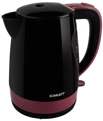 Чайник Scarlett SC-EK18P26 2200 Вт чёрный бордовый 1.7 л пластик