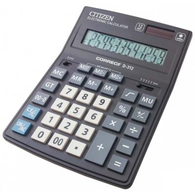 Калькулятор настольный Citizen Correct D-312 12-разрядный