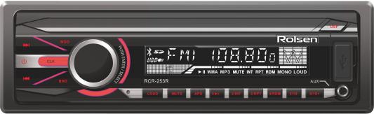 Автомагнитола Rolsen RCR-253R бездисковая USB MP3 FM SD MMC 1DIN 4x45Вт черный