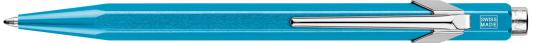 Шариковая ручка автоматическая Caran D’Ache Office Popline Metal-X синий M 849.671