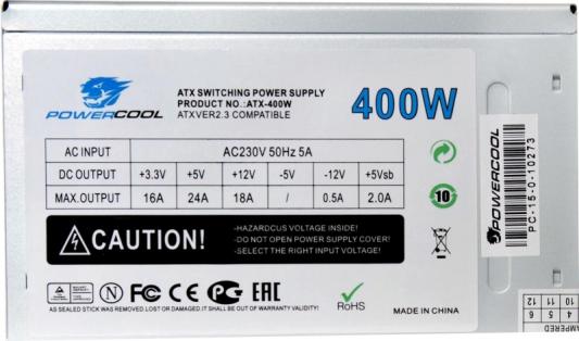 БП ATX 400 Вт PowerCool PC400-80-O