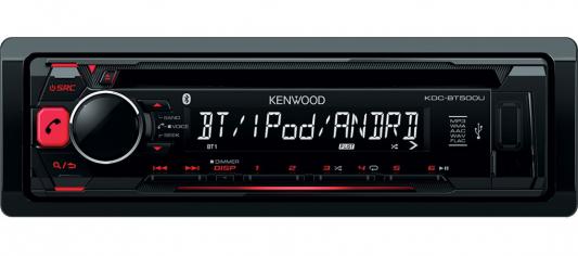 Автомагнитола Kenwood KDC-BT500U USB MP3 CD FM RDS 1DIN 4х50Вт черный