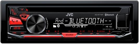 Автомагнитола JVC KD-R771BT USB MP3 CD FM RDS 1DIN 4x50Вт черный