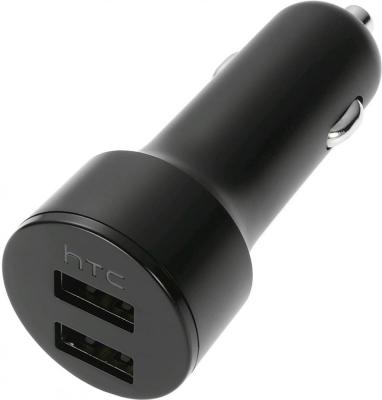Автомобильное зарядное устройство HTC CC C700 2х USB microUSB 2А черный