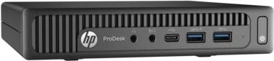 Тонкий клиент HP ProDesk 600 G2 Mini i3-6100T 3.2GHz 4Gb 500Gb Win7Pro Win10Pro клавиатура мышь черный T4J49EA
