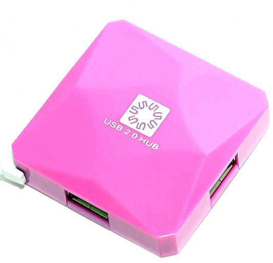 Концентратор USB 2.0 5bites HB24-202PU 4 x USB 2.0 пурпурный