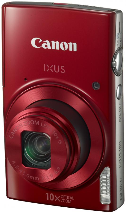 Фотоаппарат Canon Ixus 180 20Mp 10xZoom красный 1088C001