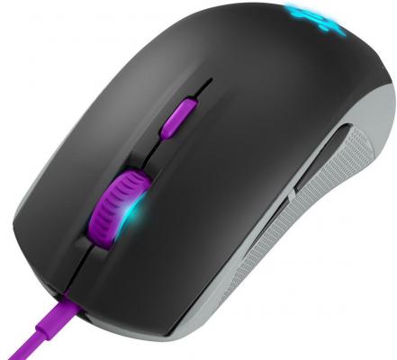 Мышь проводная Steelseries Rival 100 Sakura чёрный фиолетовый USB 62338