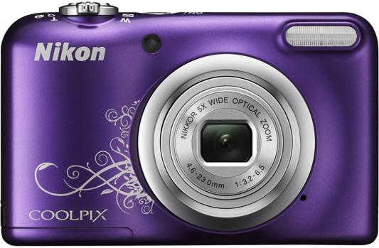 Фотоаппарат Nikon Coolpix A10 16Mp 5x Zoom фиолетовый с рисунком