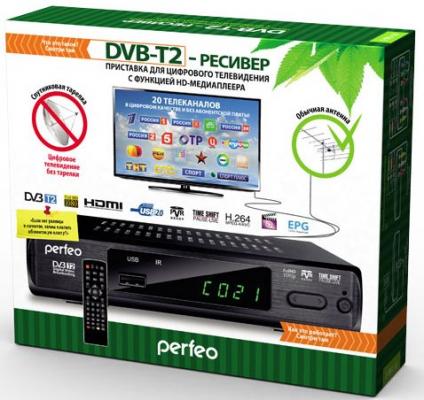 Тюнер цифровой DVB-T2 Perfeo PF-168-3