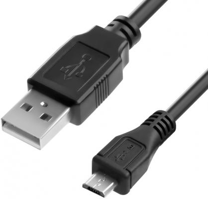Кабель USB 2.0 A-micro B 3.0м экранированный черный Greenconnect GCR-UA2MCB1-BB2S-3.0m