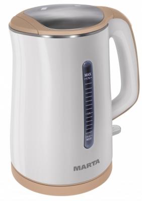 Чайник Marta Marta MT-1065 1700 Вт бежевый белый 1.7 л пластик