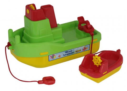 Интерактивная игрушка Полесье Буксир Лагуна и кораблик от 2 лет зелёный 41227