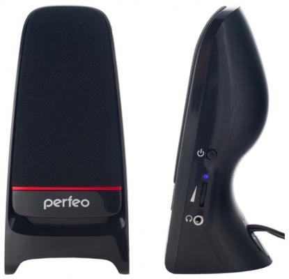 Колонки Perfeo PF-115 2x3 Вт USB черный