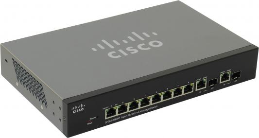 Коммутатор Cisco SF302-08MPP-K9-EU управляемый 8 портов 10/100Mbps PoE