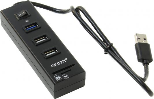 Концентратор USB 3.0 ORIENT JK-320 2 х USB 2.0 1 х USB 3.0 черный