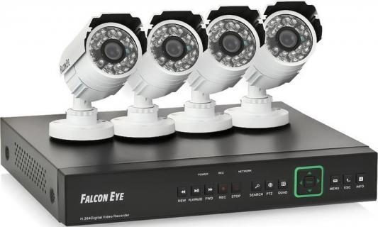 Комплект видеонаблюдения Falcon Eye FE-0108AHD-KIT PRO 8.4 4 уличные камеры 8-ми канальный видеорегистратор установочный комплект