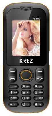 Мобильный телефон KREZ PL103BO DUO оранжевый черный 1.77"