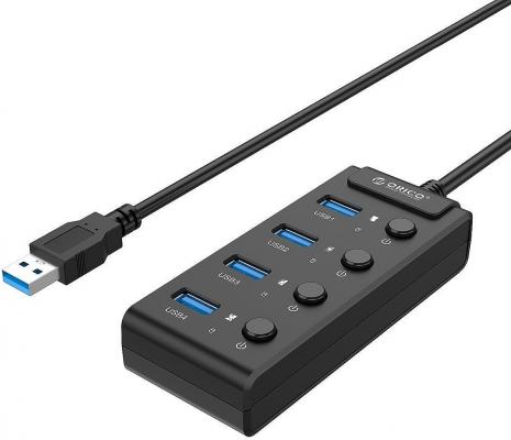 Концентратор USB 3.0 Orico W9PH4-BK 4 х USB 3.0 черный
