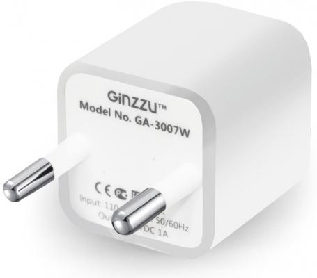 Сетевое зарядное устройство Ginzzu GA-3007W 8-pin Lightning USB 1A белый