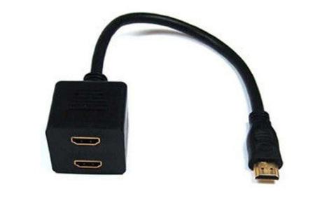 Переходник HDMI ESPADA EHDMIM2xHDMIF25 черный
