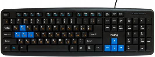 Клавиатура Dialog Multimedia KM-025U USB черный синий
