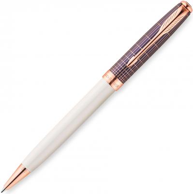 Шариковая ручка поворотная Parker Sonnet K536 Contort Purple Cisele черный M 1930058