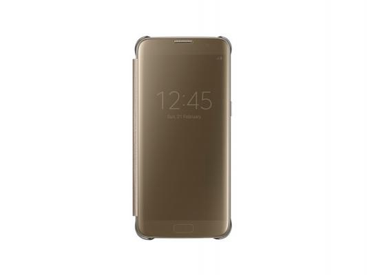 Чехол Samsung EF-ZG935CFEGRU для Samsung Galaxy S7 edge Clear View Cover золотистый