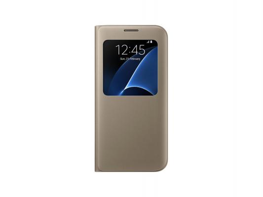 Чехол Samsung EF-CG935PFEGRU для Samsung Galaxy S7 edge S View Cover золотистый