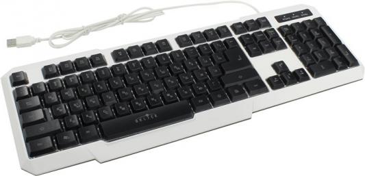 Клавиатура Oklick 740G USB белый черный 336021