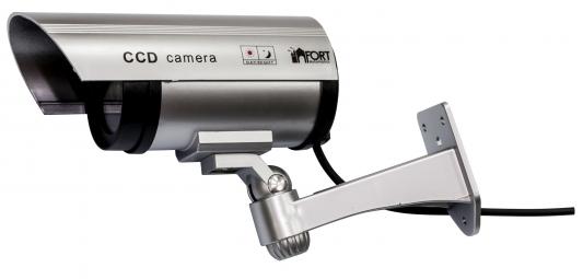 Муляж камеры видеонаблюдения FORT Automatics DC-027 наружное исполнение, красный светодиод RET фиолетовая коробка